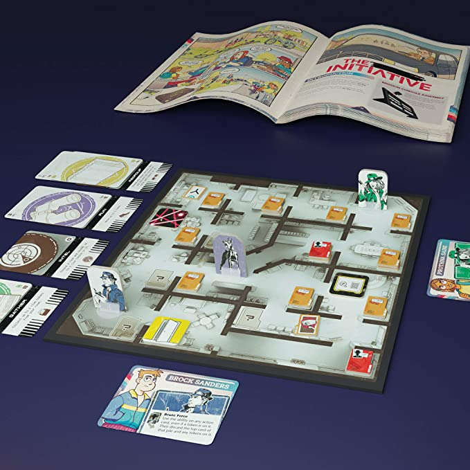 Unexpected Games The Initiative Board Game Strategy Narrative Puzzle Escape Room Game for Adults and Kids Ages 8 and up 1 to 4 Players Average Playtime 30 to 60 Minutes UG01EN