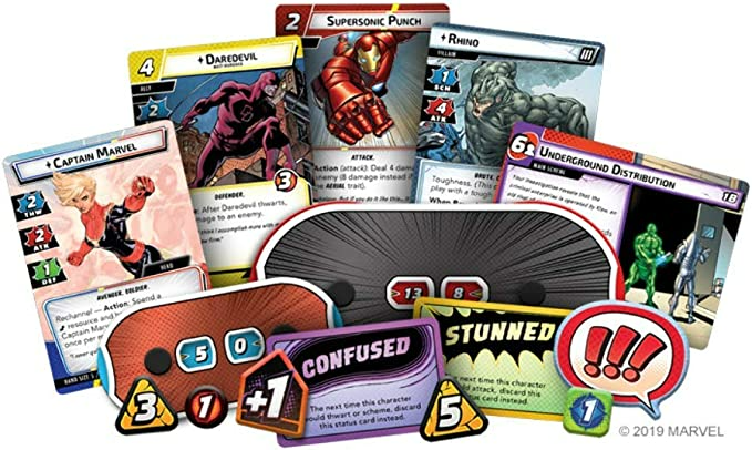 Fantasy Flight Games Marvel Champions Cooperative Strategy Card Game 1 to 4 Players Ages 14 Plus MC01en