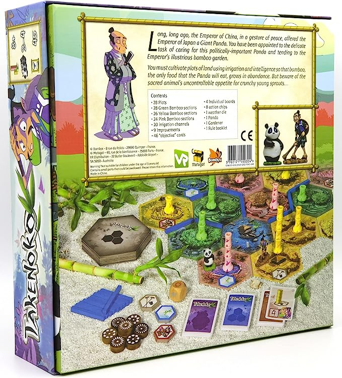 Asmodee Takenoko Board Game Bamboo Farming Game Panda Themed Strategy Fun Family Game for Adults and Kids Ages 8+ for 2-4 Players with 45 Minutes Average Playtime ASM-TAK01