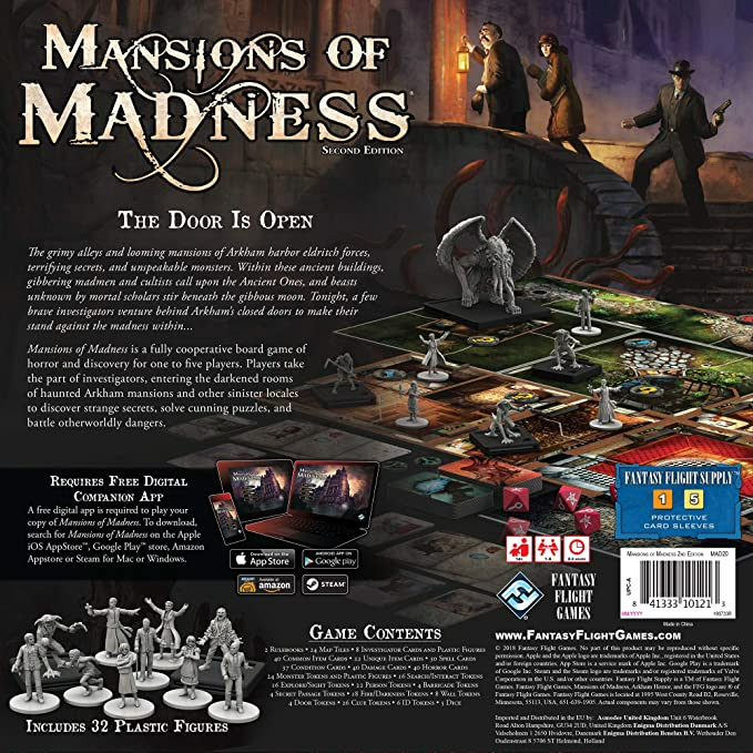Fantasy Flight Games Mansions of Madness Second Edition Horror Mystery Board Game Ages 14 Plus 1 to 5 Players FFG MAD20