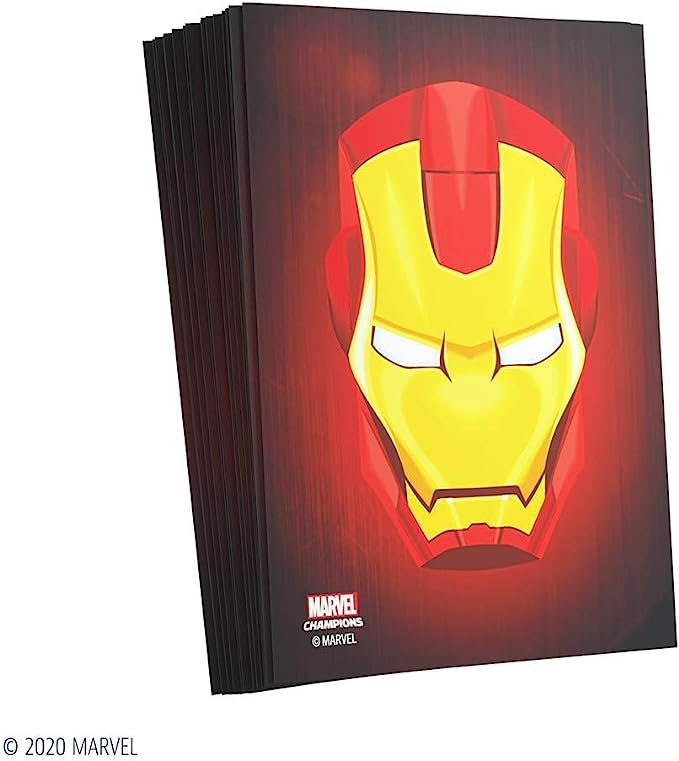 Gamegenic Marvel Card sleeve Pack Iron Man Optimized size for Marvel Champions cards or other TCG and LCG card games G10091