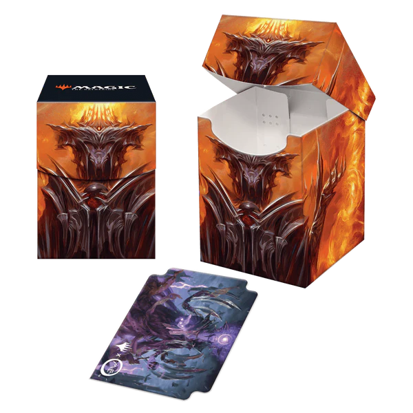 Ultra PRO Magic the Gathering CCG The Lord of the Rings Tales of Middle-earth 100+ Deck Box 3 - Featuring Sauron UPI-19828