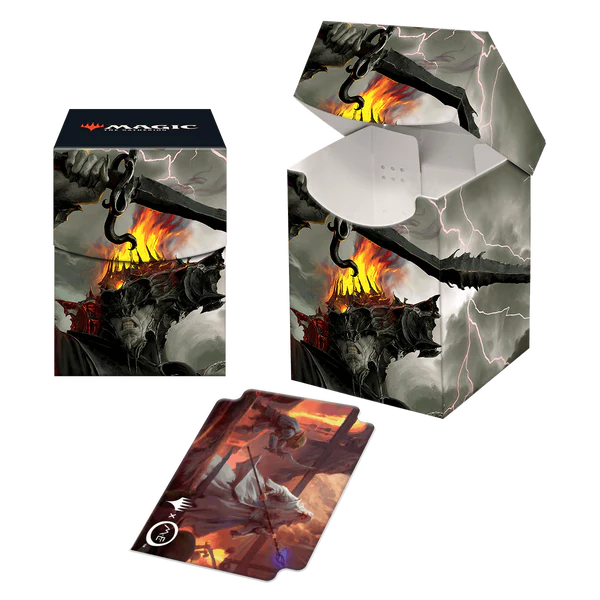 Ultra PRO Magic the Gathering CCG The Lord of the Rings Tales of Middle-earth 100+ Deck Box D - Featuring Sauron UPI-19825
