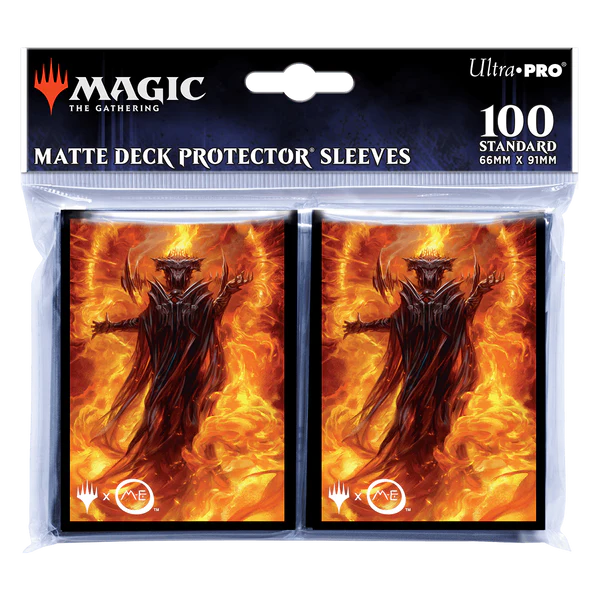 Ultra PRO Magic the Gathering CCG The Lord of the Rings Tales of Middle-earth 100ct Deck Protector Sleeves 3 - Featuring Sauron UPI-19820