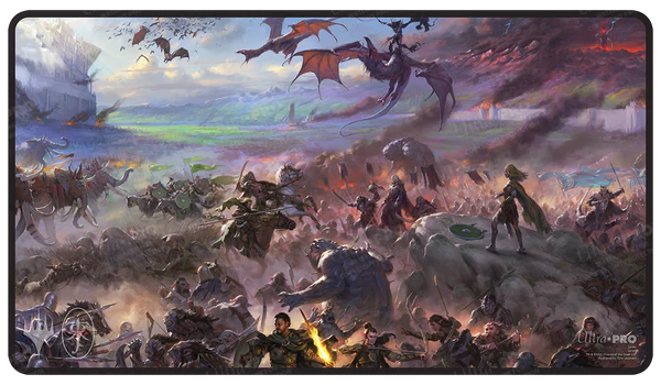 Ultra PRO Magic the Gathering CCG The Lord of the Rings Tales of Middle-earth Black Stitched Playmat Featuring Borderless Scene UPI-19852