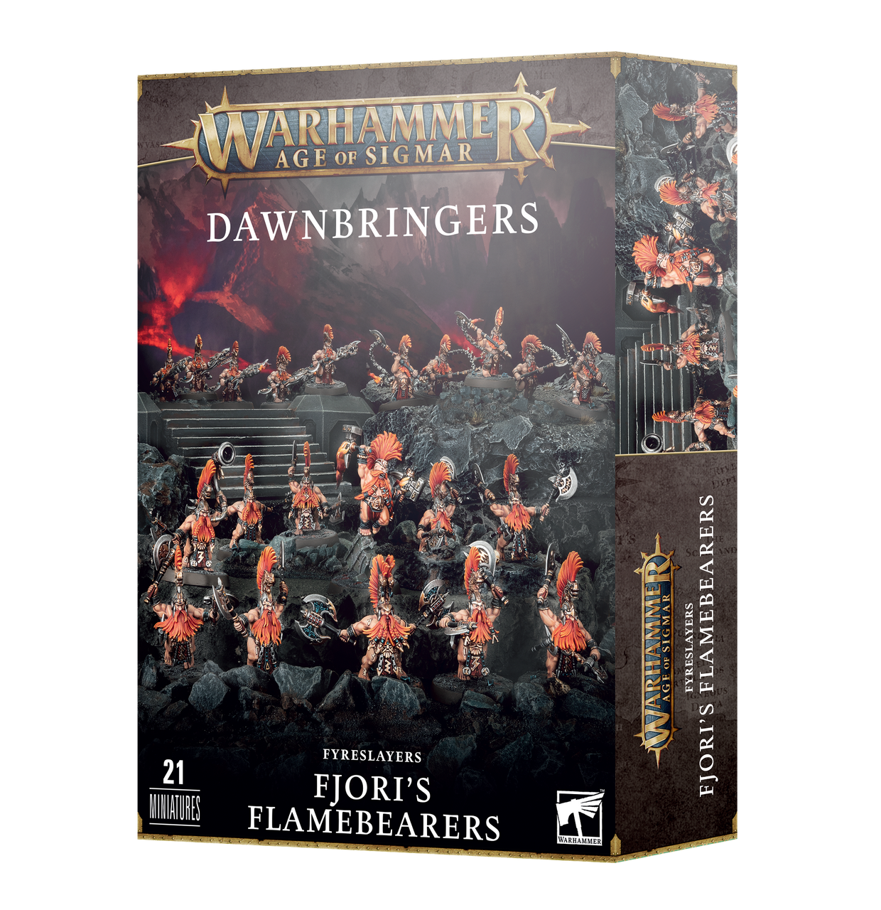Games Workshop Warhammer Age Of Sigmar Grand Alliance Order Fyreslayers Fjori'S Flamebearers 84-27