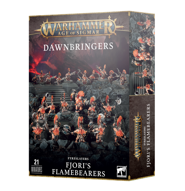 Games Workshop Warhammer Age Of Sigmar Grand Alliance Order Fyreslayers Fjori'S Flamebearers 84-27