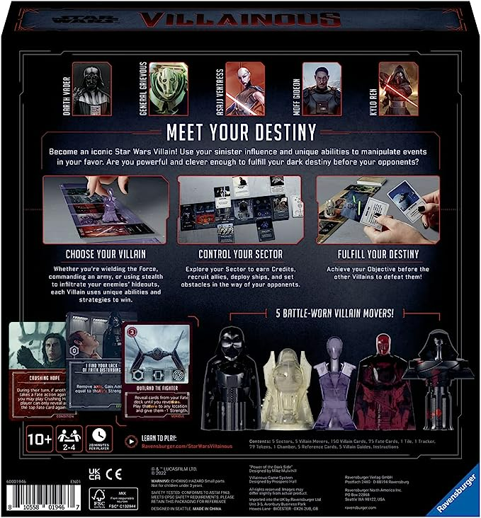 Ravensburger Star Wars Villainous Power of The Dark SideStrategy Board Game for Ages 10+ RVB60001946