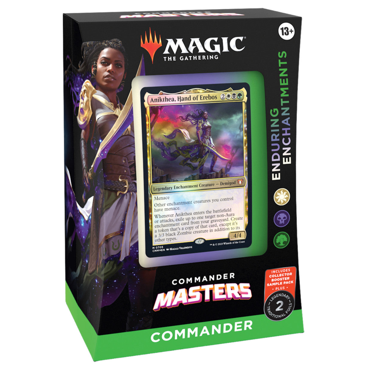 MTG Magic The Gathering CCG Commander Masters Commander Deck- Enduring Enchantments White-Black-Green Single Pack MTG-CM-CD-EnduringEnchantments