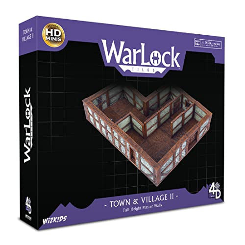 Dungeons & Dragons Wizkids WarLock Tiles Town & Village II Full Height Plaster Walls WZK-16511