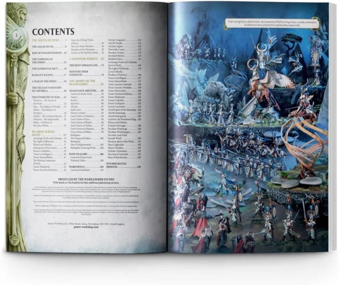 Games Workshop Warhammer Age of Sigmar Battletome Lumineth Realm-Lords HB English Book 87-04