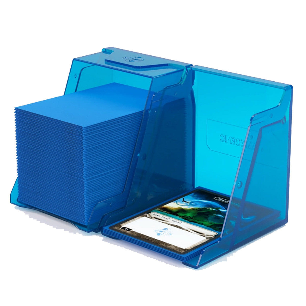 Gamegenic Bastion 100+ XL Deck Box Hold 100+ Double Sleeved Cards in Extra Thick Inner Sleeves Blue GGS22010ML