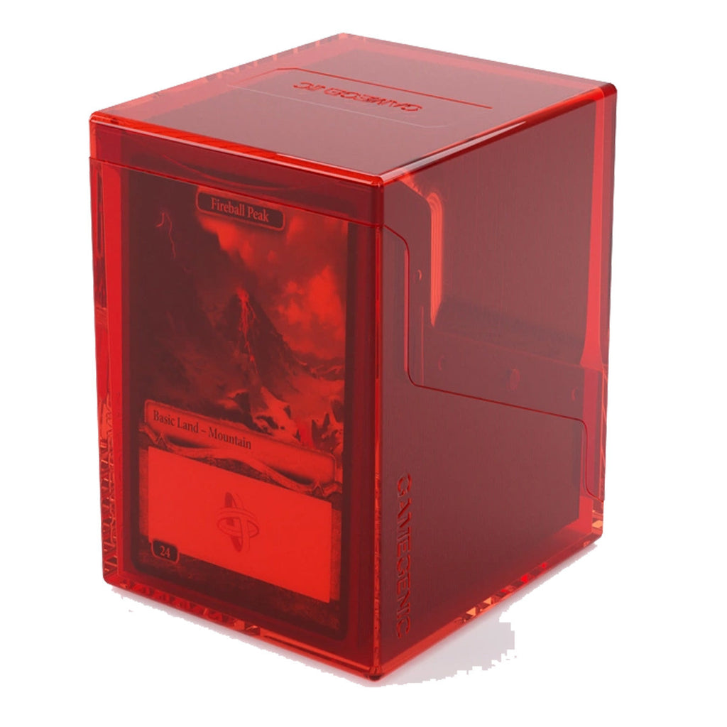 Gamegenic Bastion 100+ XL Deck Box Hold 100+ Double Sleeved Cards in Extra Thick Inner Sleeves Red GGS22011ML