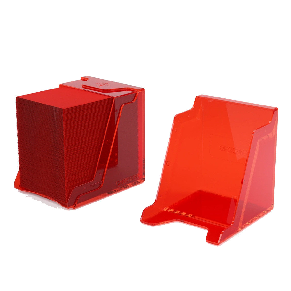 Gamegenic Bastion 100+ XL Deck Box Hold 100+ Double Sleeved Cards in Extra Thick Inner Sleeves Red GGS22011ML