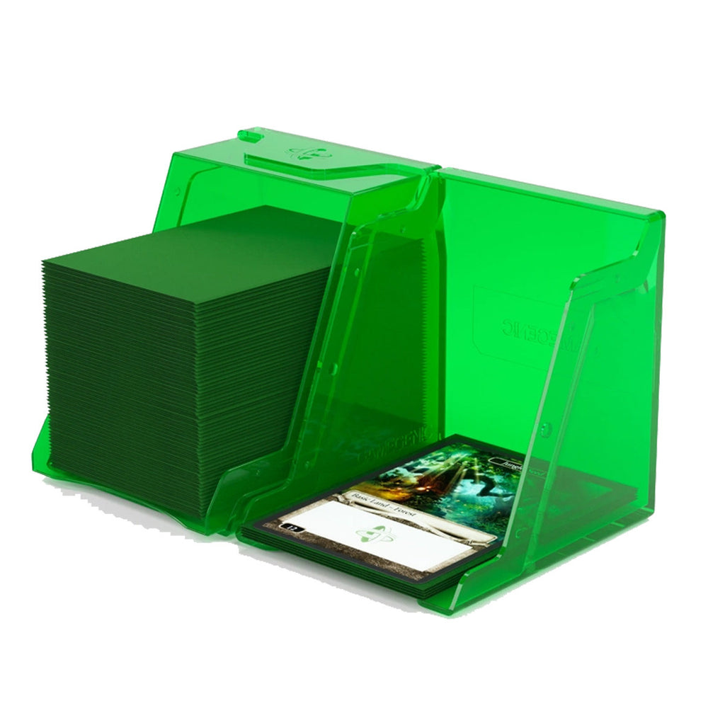 Gamegenic Bastion 100+ XL Deck Box Hold 100+ Double Sleeved Cards in Extra Thick Inner Sleeves Green GGS22012ML