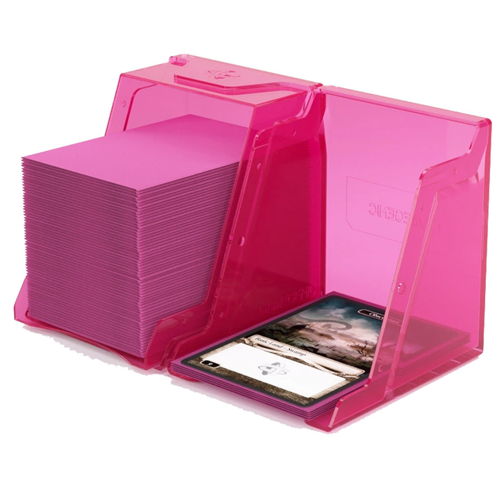 Gamegenic Bastion 100+ XL Deck Box Hold 100+ Double Sleeved Cards in Extra Thick Inner Sleeves Pink GGS22016ML