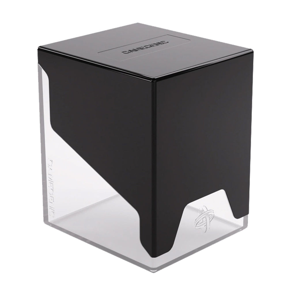Gamegenic Bastion 100+ XL Deck Box Hold 100+ Double Sleeved Cards in Extra Thick Inner Sleeves Black Clear GGS22018ML