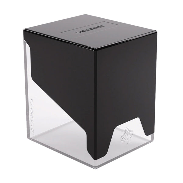 Gamegenic Bastion 100+ XL Deck Box Hold 100+ Double Sleeved Cards in Extra Thick Inner Sleeves Black Clear GGS22018ML