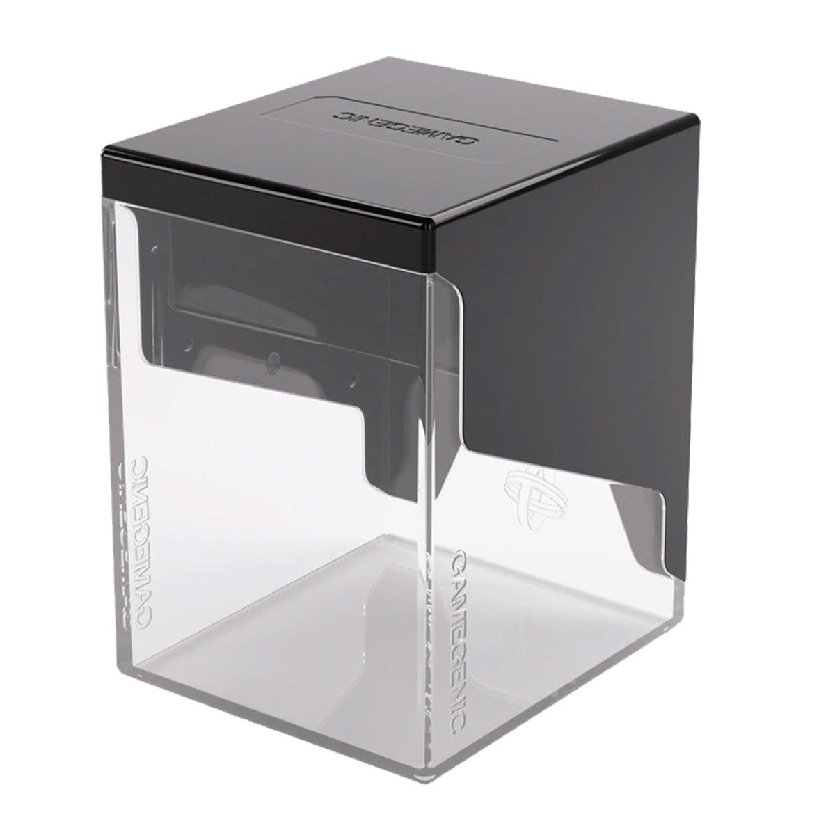 Gamegenic Bastion 100+ XL Deck Box Hold 100+ Double Sleeved Cards in Extra Thick Inner Sleeves Black Clear GGS22018ML
