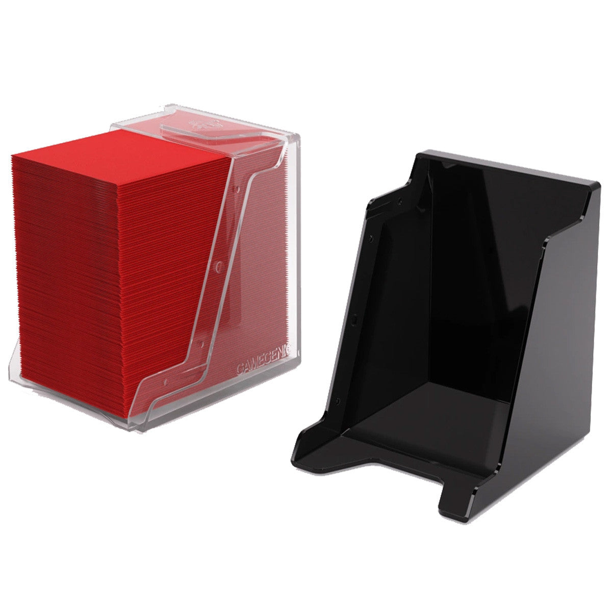 Gamegenic Bastion 100+ XL Deck Box Hold 100+ Double Sleeved Cards in Extra Thick Inner Sleeves Black Clear GGS22018ML