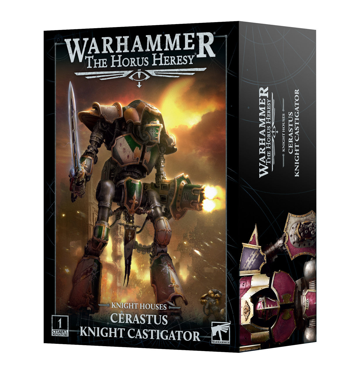 Games Workshop Horus Heresy Cerastus Knight Castigator Plastic Box can be used as Warhammer 40K Detachment 31-66