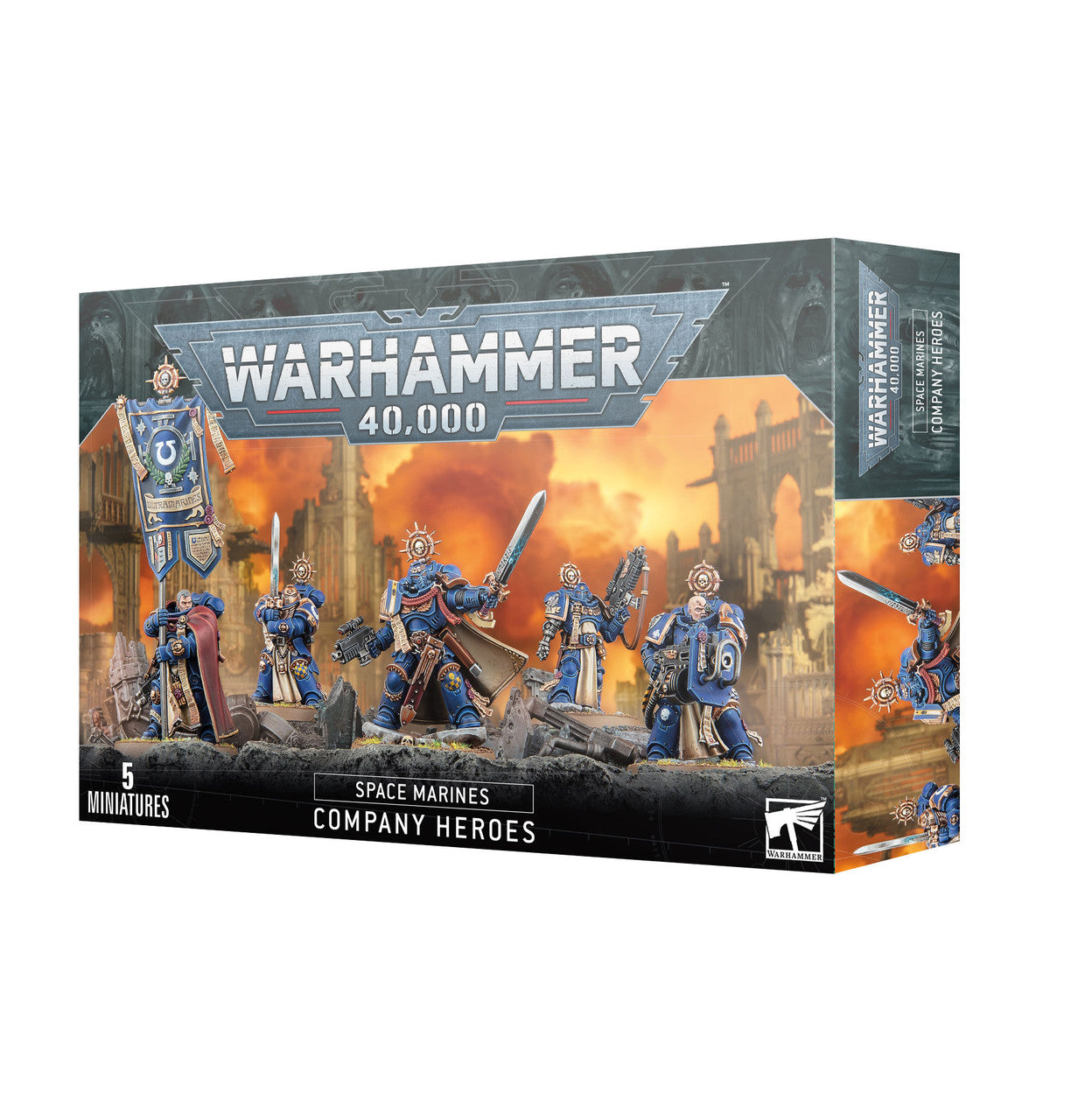 Games Workshop Warhammer 40K Space Marines Company Heroes Plastic Box 48-08