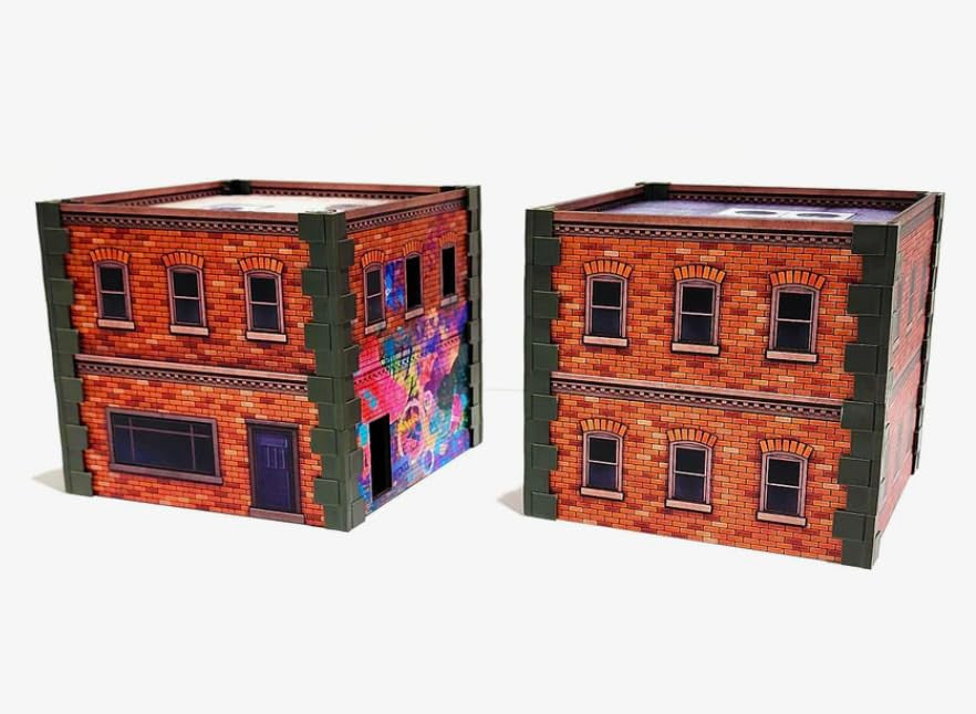 Monster Fight Club Metropolis Cityscape Miniatures Two Small Brick Buildings MFC-15105