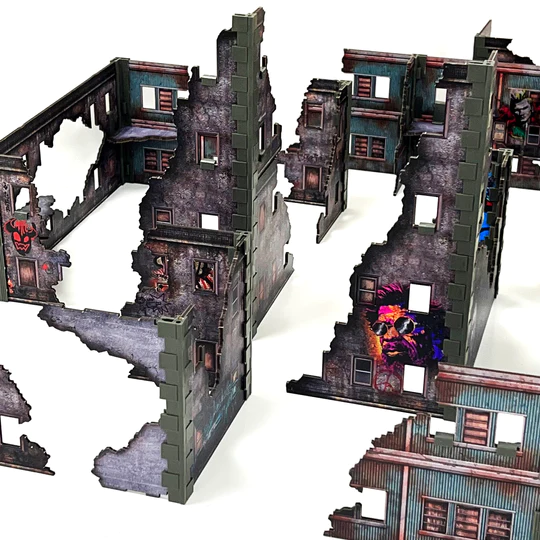 Monster Fight Club Metropolis Cityscapes Ruined Industrial District Bundle MFC-15103