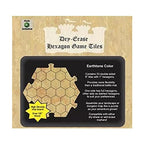 Role 4 Initiative Dry Erase Hexagon Dungeon Tiles set 6 Inch Earthtone Pack of 33 R4i-45014