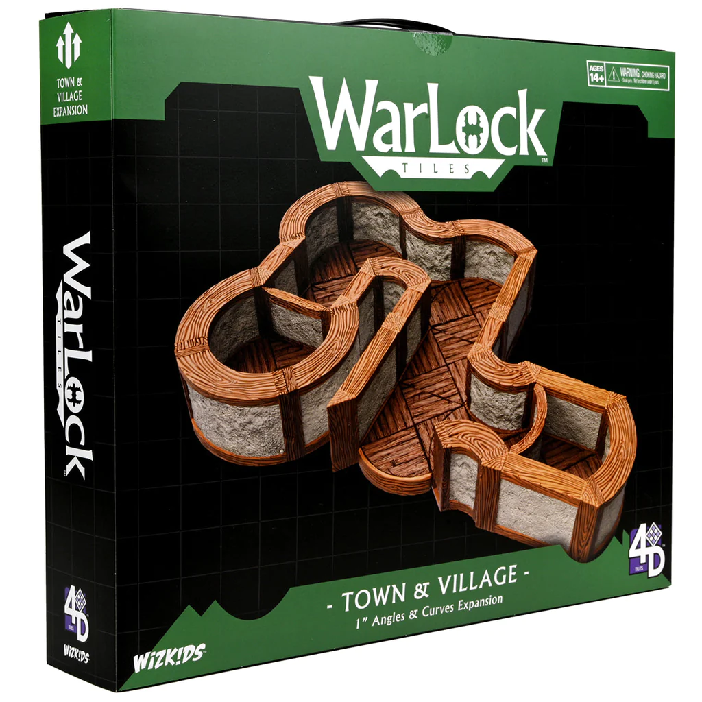 Dungeons & Dragons Wizkids Warlock Tiles Expansion Pack 1 in Town & Village Angles & Curves WZK-16532