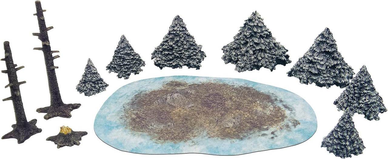 Monster Fight Club Scenery Ice wilds Snowy Pine Forest Miniatures Accessories MFC-10106
