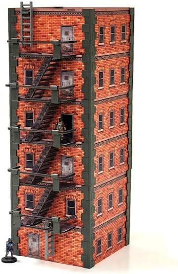 Monster Fight Club Metropolis Cityscape Miniatures Six-Story Brick High Rise Building MFC-15104