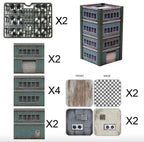 Monster Fight Club Metropolis Cityscape Miniatures Two Small Steel Buildings MFC-15108