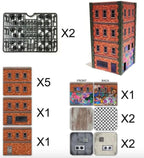 Monster Fight Club Metropolis Cityscape Miniatures Two Small Brick Buildings MFC-15105