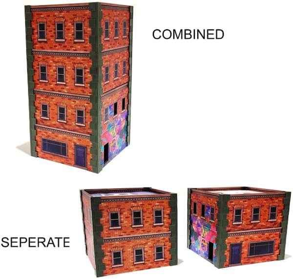 Monster Fight Club Metropolis Cityscape Miniatures Two Small Brick Buildings MFC-15105
