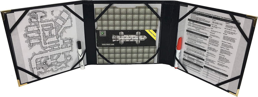 Role 4 Initiative Three Panel Faux Leather Dungeon Master Screen Accessories Folder R4i-44010