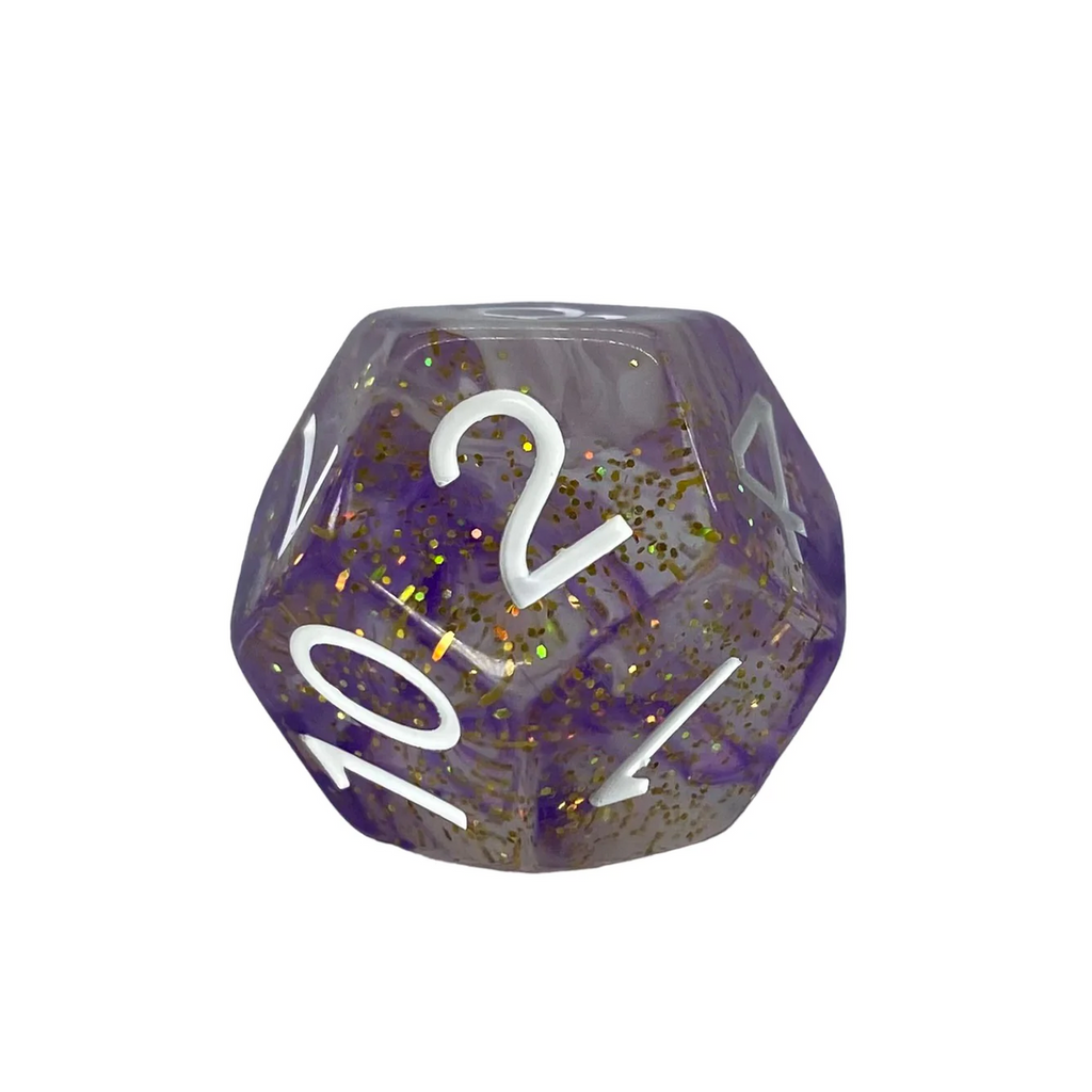 Role 4 Initiative Diffusion Large High Visibility Polyhedral Dice Set Djinni's Wish with White Numbers - 7ct