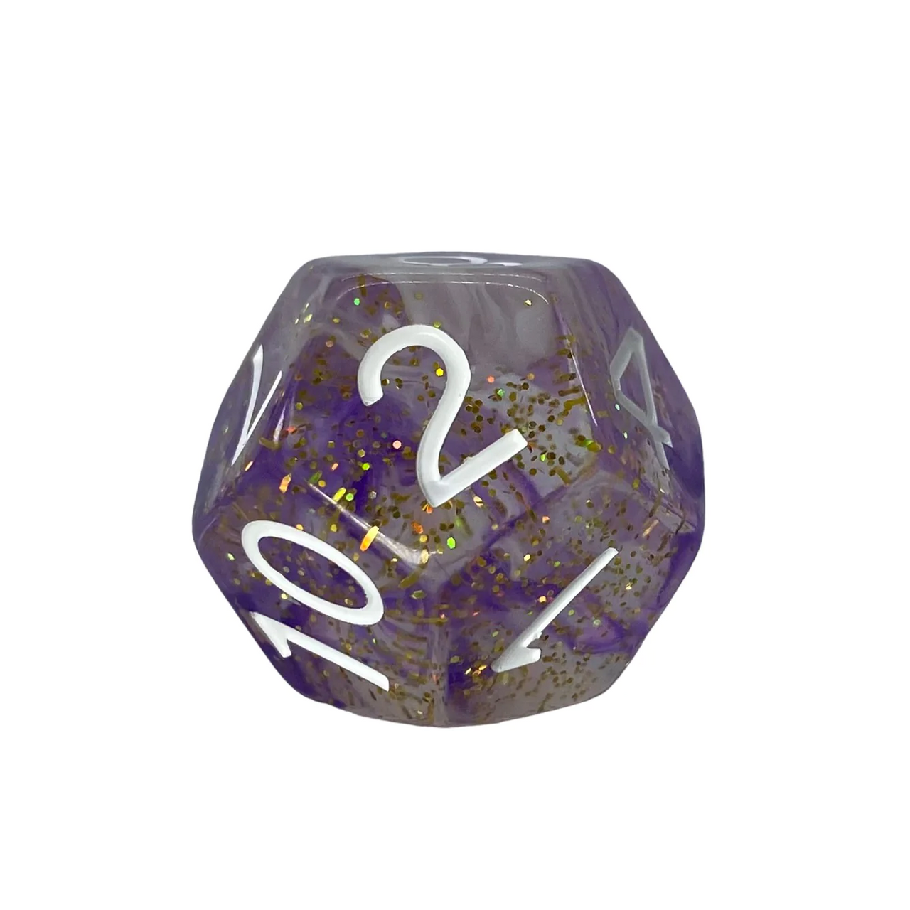 Role 4 Initiative Diffusion Large High Visibility Polyhedral Dice Set Djinni's Wish with White Numbers - 7ct