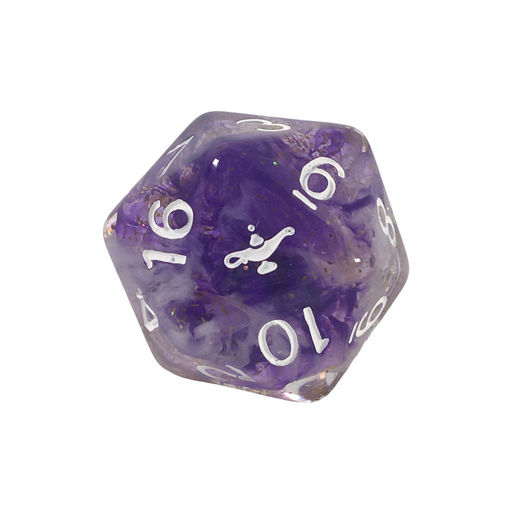Role 4 Initiative Diffusion Large High Visibility Polyhedral Dice Set Djinni's Wish with White Numbers - 7ct