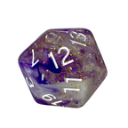 Role 4 Initiative Diffusion Large High Visibility Polyhedral Dice Set Djinni's Wish with White Numbers - 7ct