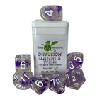Role 4 Initiative Diffusion Large High Visibility Polyhedral Dice Set Djinni's Wish with White Numbers - 7ct