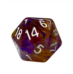 Role 4 Initiative Diffusion Large High Visibility Polyhedral Dice Set Warlock's Pa Ct with White Numbers 7 Ct R4i-50531-7C