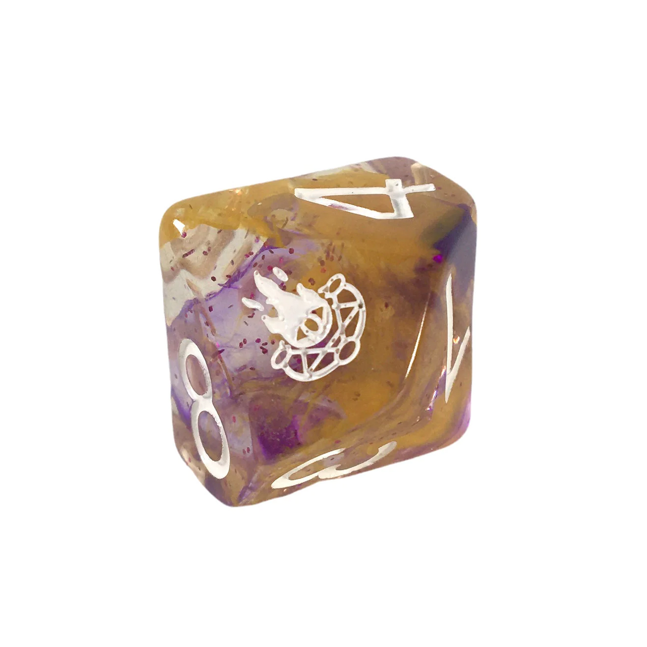 Role 4 Initiative Diffusion Large High Visibility Polyhedral Dice Set Warlock's Pa Ct with White Numbers 7 Ct R4i-50531-7C