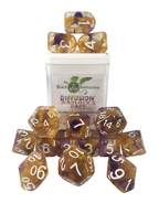 Role 4 Initiative Diffusion Large High Visibility Polyhedral Dice Set Warlock's Pa Ct with White Numbers 7 Ct R4i-50531-7C
