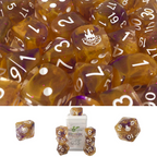 Role 4 Initiative Diffusion Large High Visibility Polyhedral Dice Set Warlock's Pa Ct with White Numbers 7 Ct R4i-50531-7C