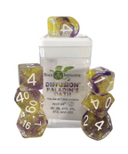 Role 4 Initiative Diffusion Large High Visibility Polyhedral Dice Set Paladin's Oath with White Numbers 7 Ct R4i-50527-7C