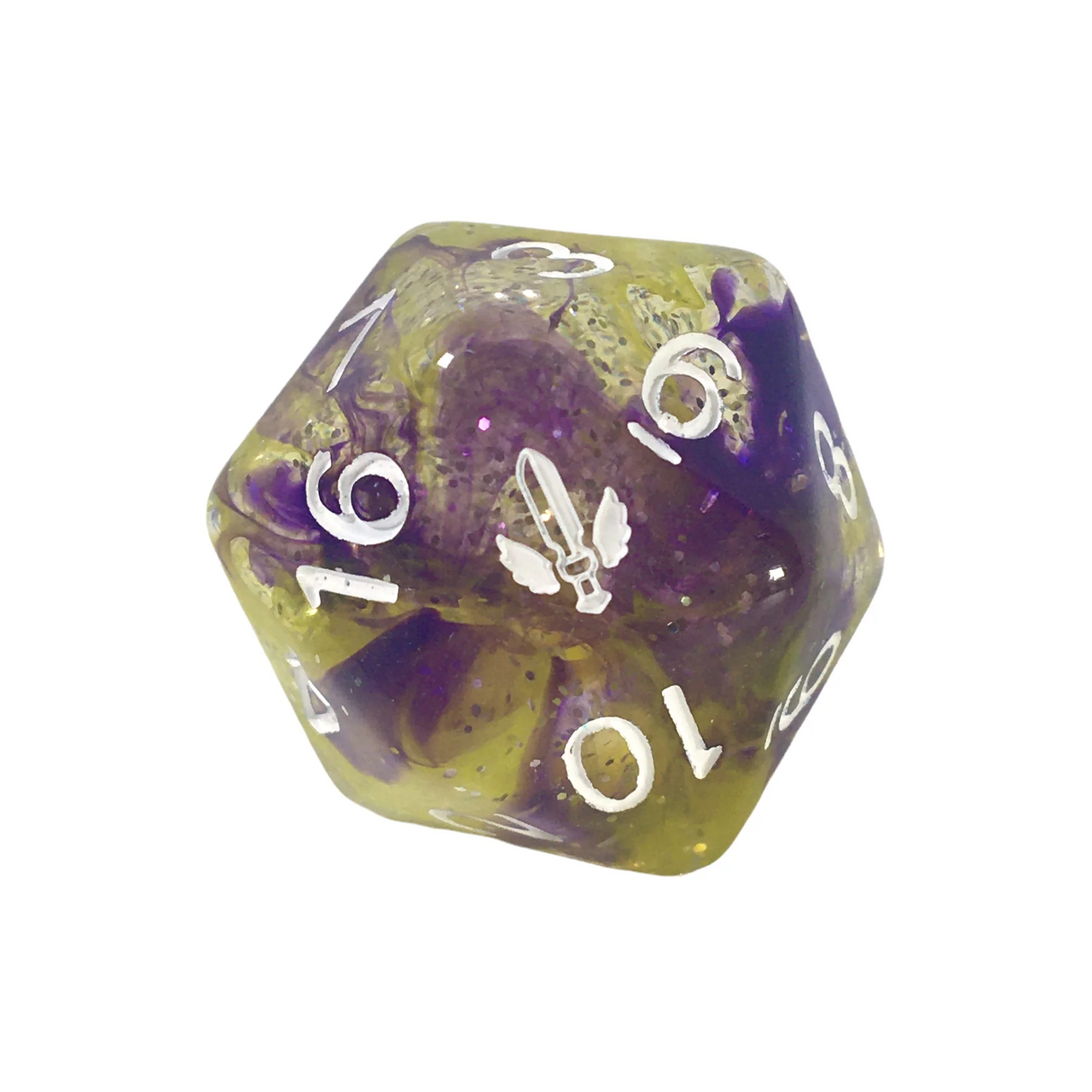Role 4 Initiative Diffusion Large High Visibility Polyhedral Dice Set Paladin's Oath with White Numbers 7 Ct R4i-50527-7C