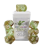 Role 4 Initiative Diffusion Large High Visibility Polyhedral Dice Set Druid's Circle with White Numbers 7 Ct R4i-50524-7C