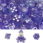 Role 4 Initiative Diffusion Large High Visibility Polyhedral Dice Set Cleric's Divinity with White Numbers 7 Ct R4i-50523-7C