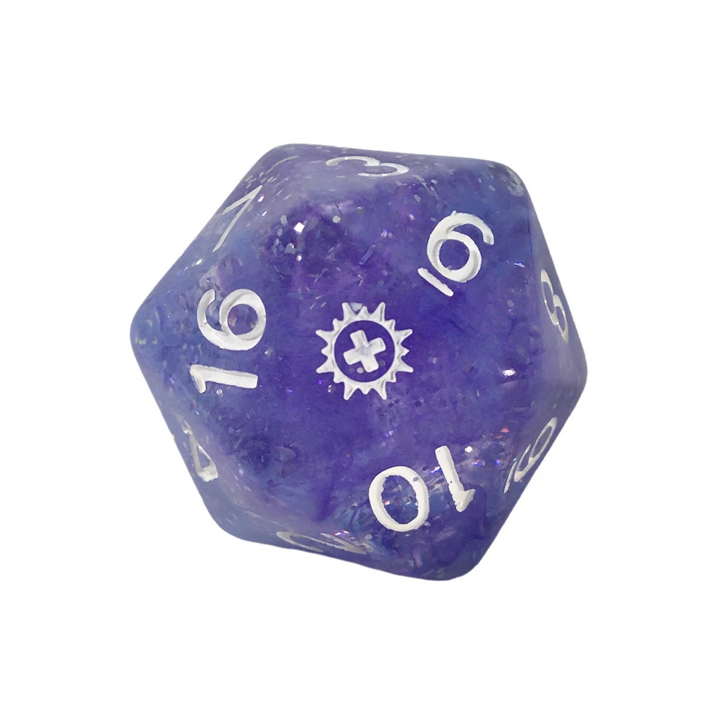 Role 4 Initiative Diffusion Large High Visibility Polyhedral Dice Set Cleric's Divinity with White Numbers 7 Ct R4i-50523-7C